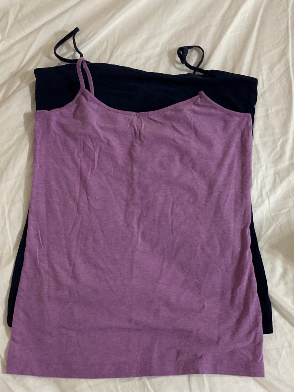 No Boundaries Spaghetti Strap Camisoles - Navy and Lavender